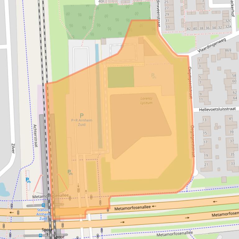 Kaart van postcodegebied 6843HX.