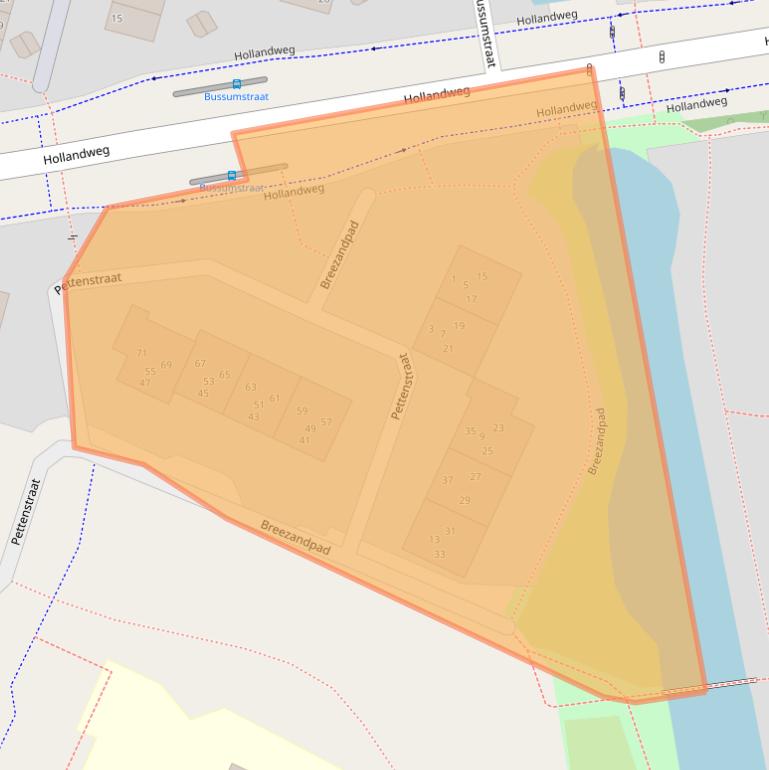 Kaart van postcodegebied 6843JC.