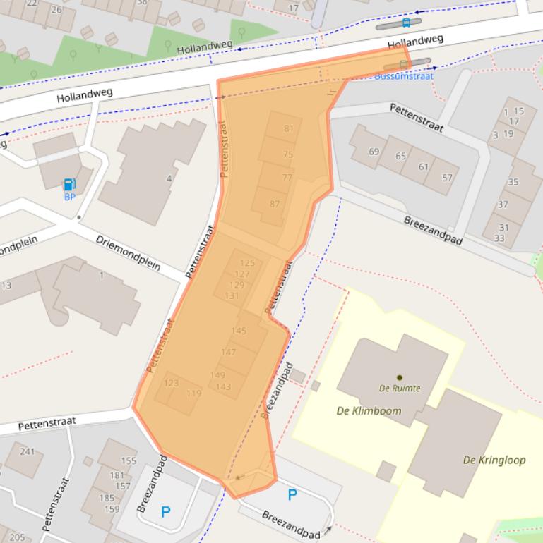 Kaart van postcodegebied 6843JD.