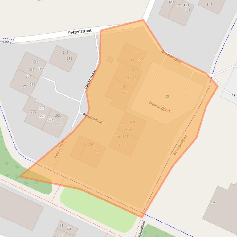 Kaart van postcodegebied 6843JE.