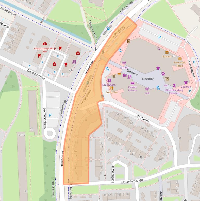 Kaart van postcodegebied 6843JH.