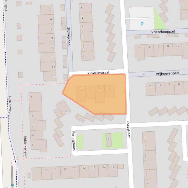 Kaart van postcodegebied 6843JT.