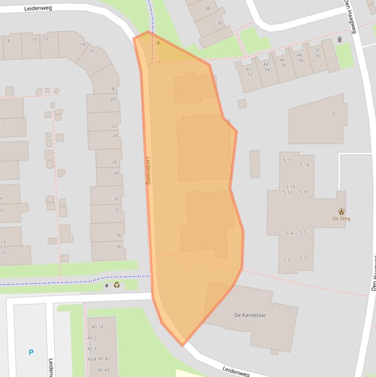 Kaart van postcodegebied 6843LA.