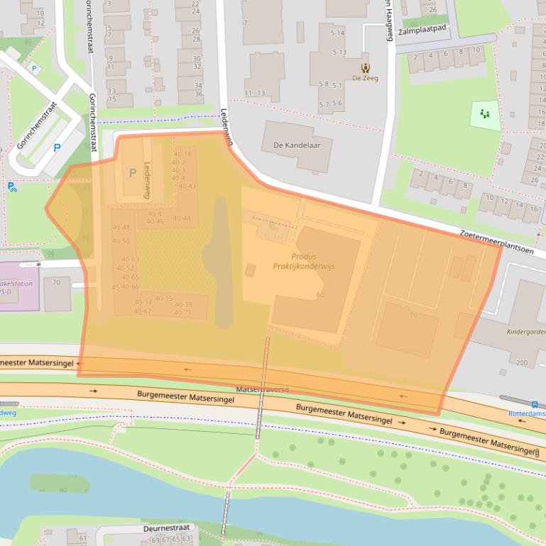 Kaart van postcodegebied 6843LD.