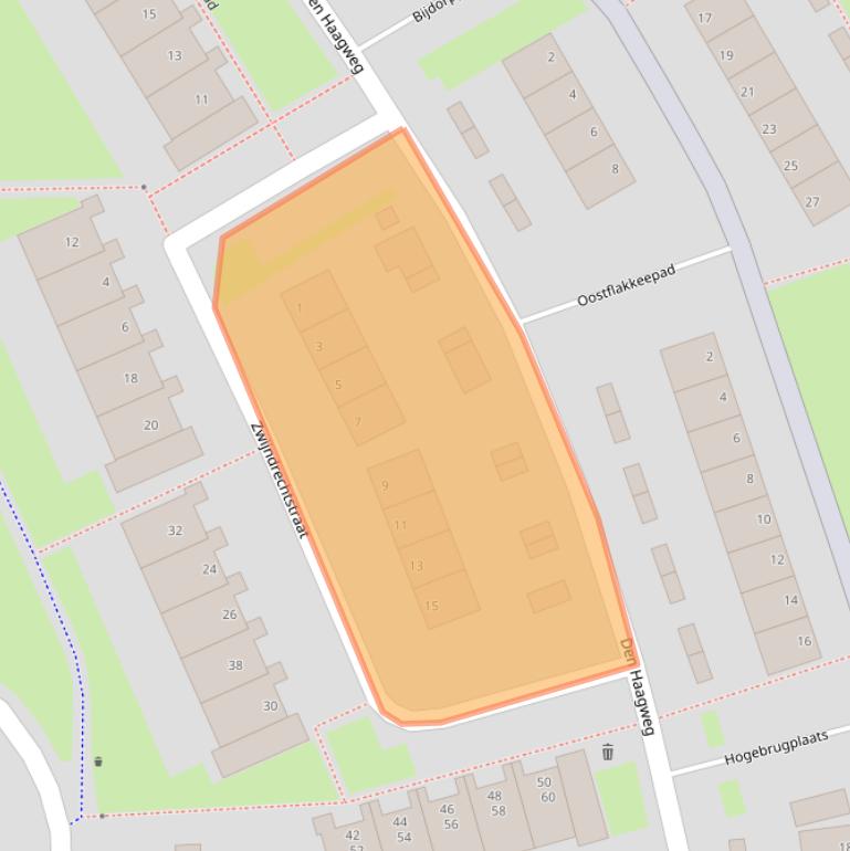 Kaart van postcodegebied 6843LJ.