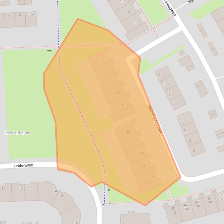 Kaart van postcodegebied 6843LK.