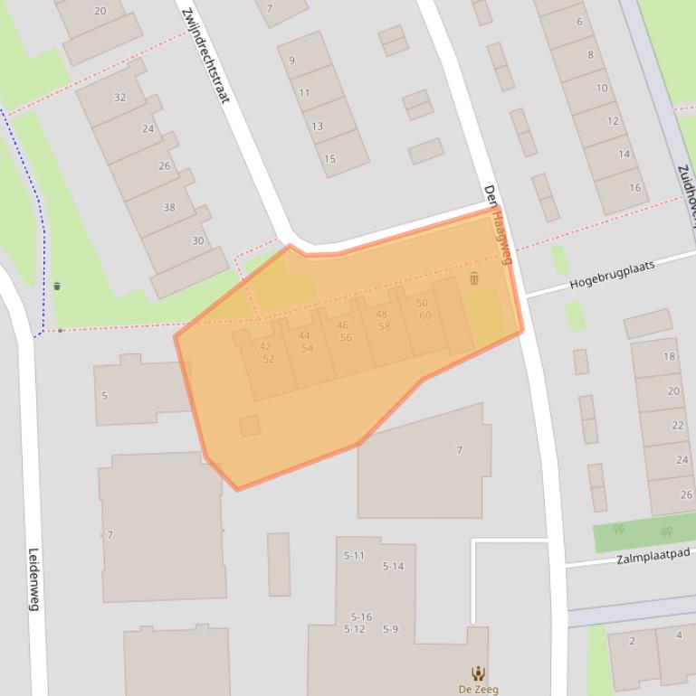 Kaart van postcodegebied 6843LM.