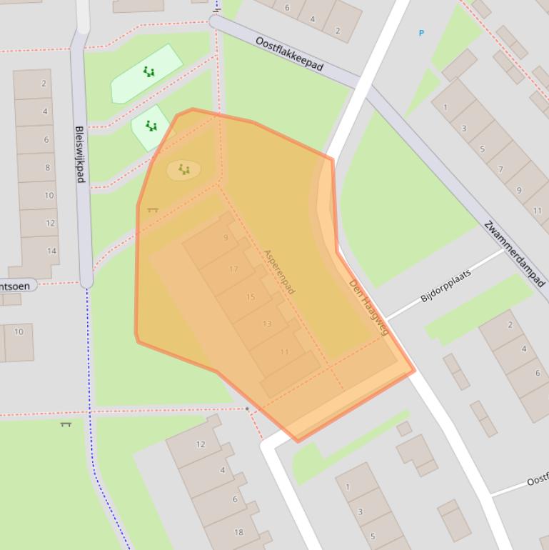 Kaart van postcodegebied 6843LN.