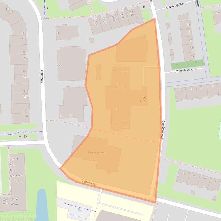 Kaart van postcodegebied 6843LP.