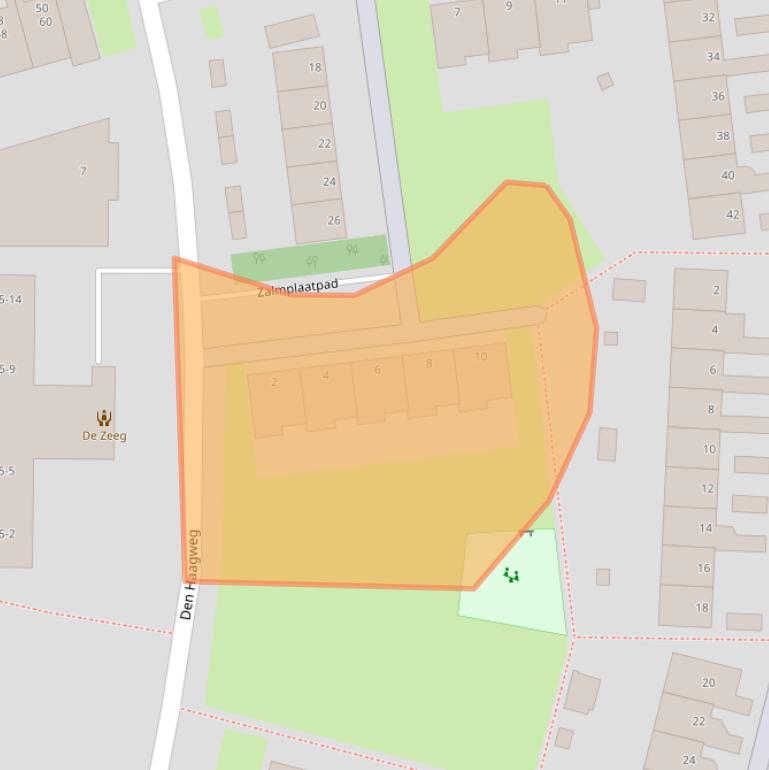 Kaart van postcodegebied 6843MD.