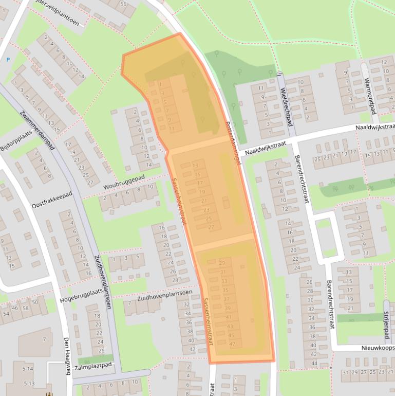 Kaart van postcodegebied 6843MJ.