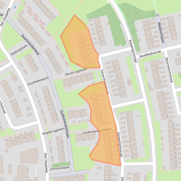 Kaart van postcodegebied 6843MK.