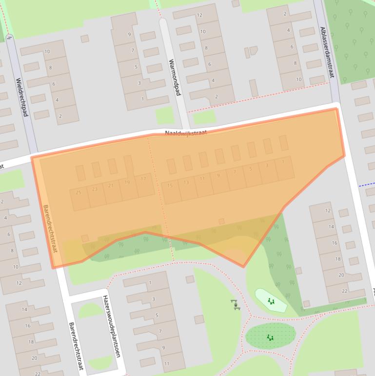 Kaart van postcodegebied 6843NA.
