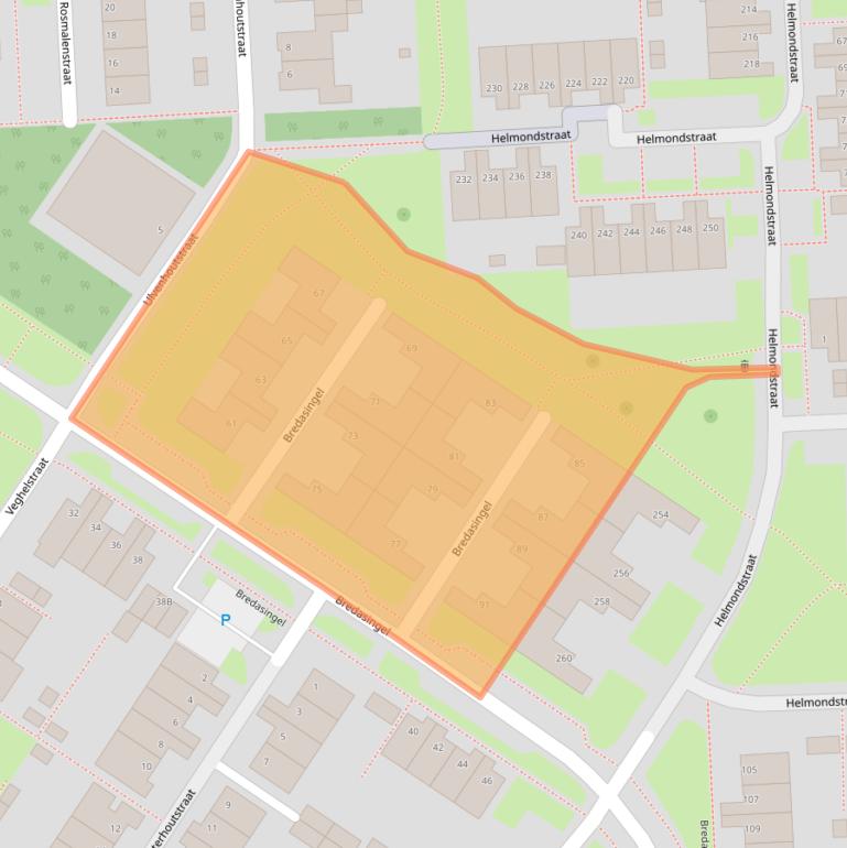 Kaart van postcodegebied 6843RB.