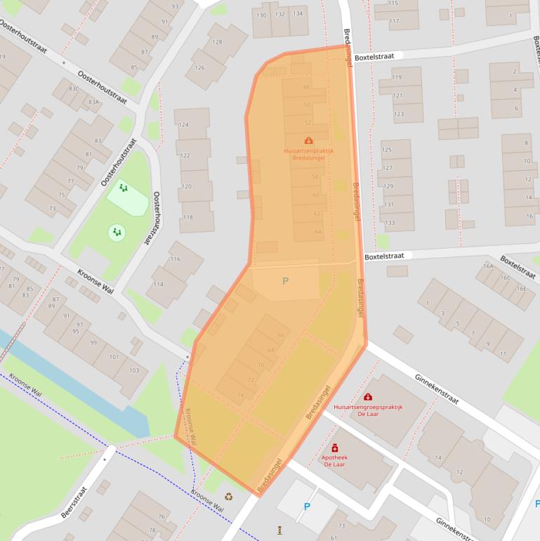 Kaart van postcodegebied 6843RE.