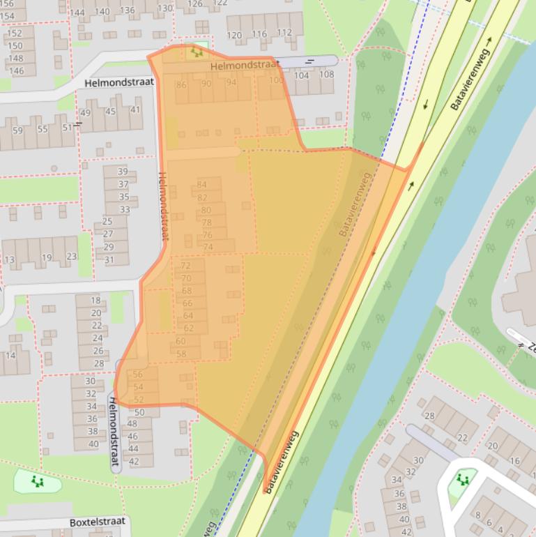 Kaart van postcodegebied 6843SH.