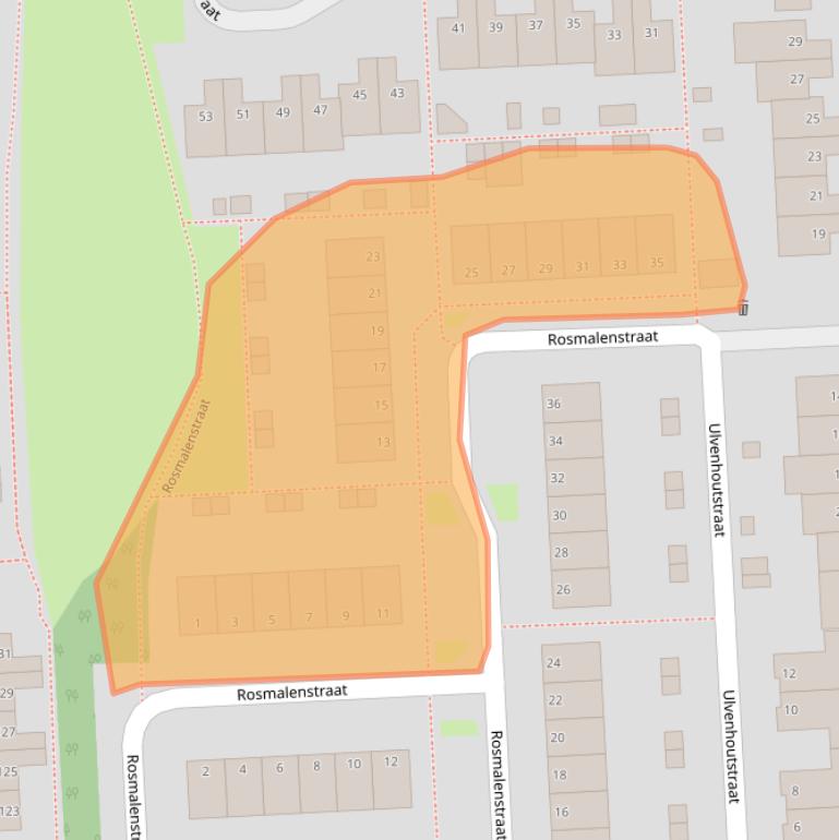 Kaart van postcodegebied 6843SN.