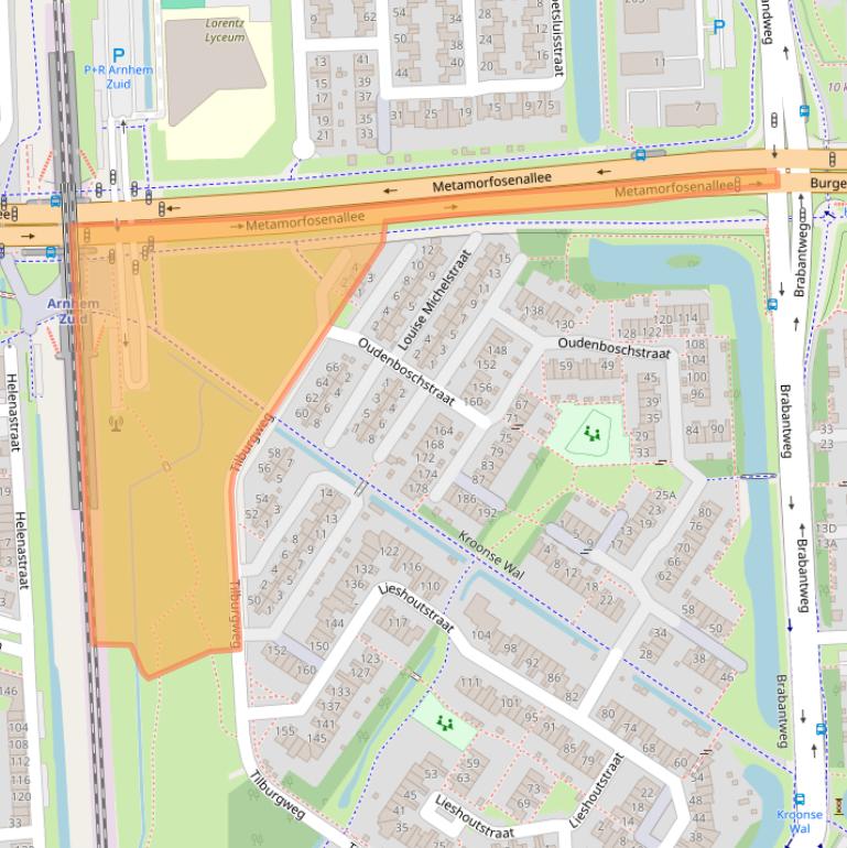 Kaart van postcodegebied 6843TA.