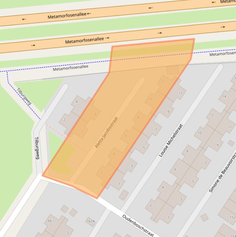 Kaart van postcodegebied 6843TD.