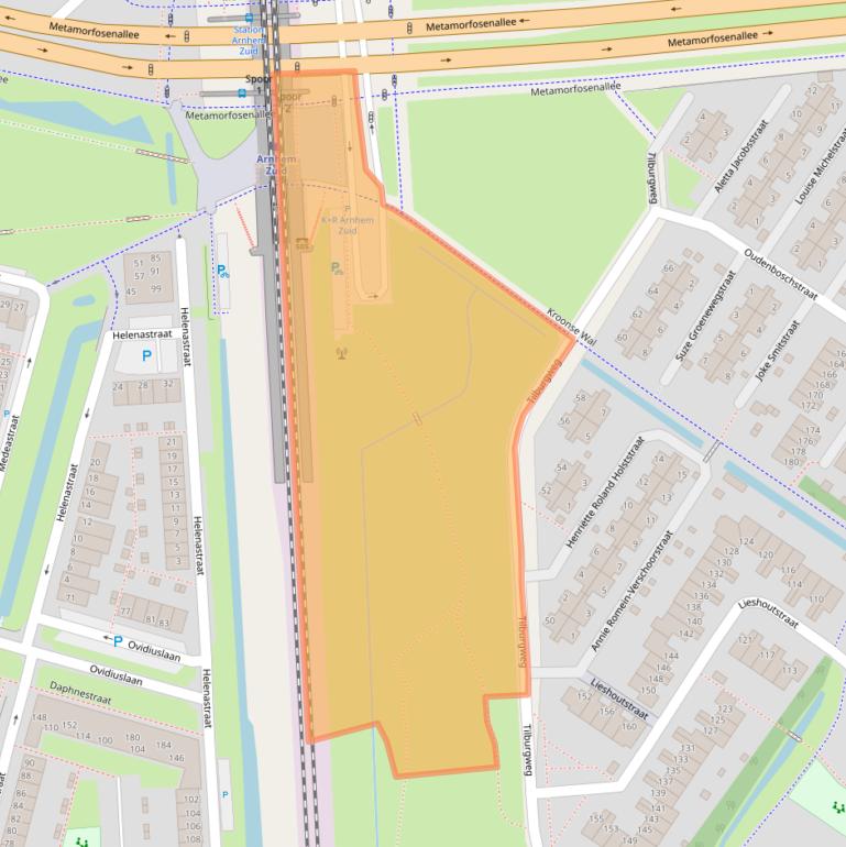 Kaart van postcodegebied 6843TZ.