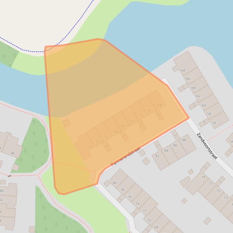 Kaart van postcodegebied 6843VB.