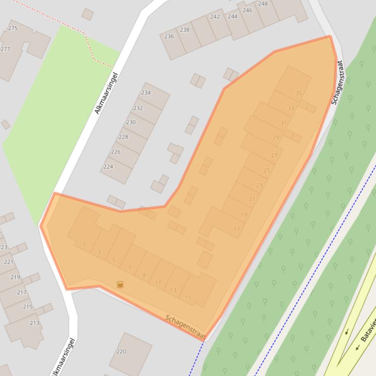 Kaart van postcodegebied 6843WV.