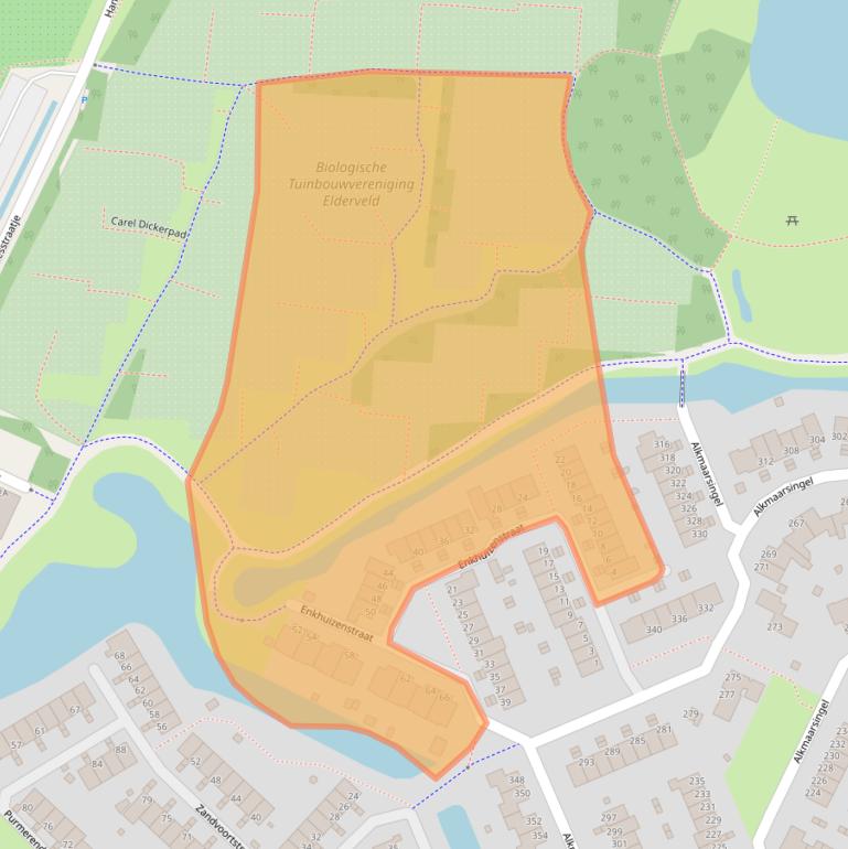 Kaart van postcodegebied 6843WZ.