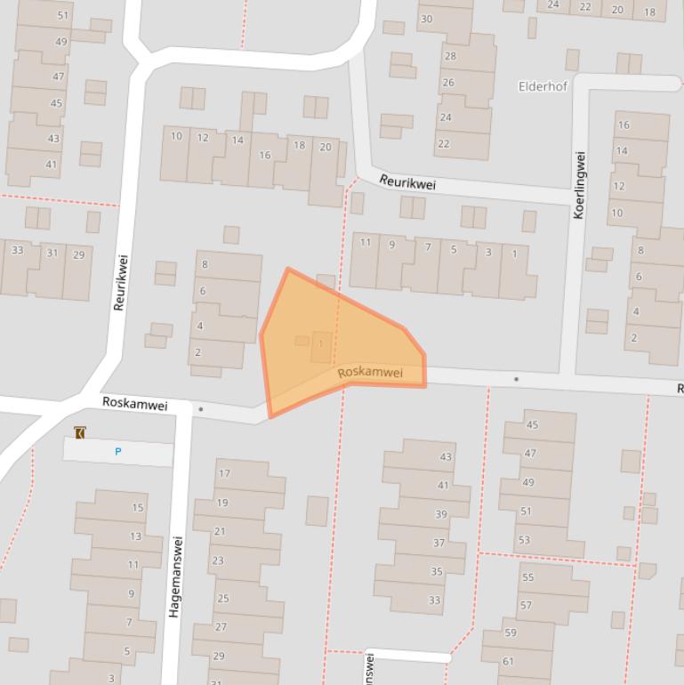 Kaart van postcodegebied 6843XG.