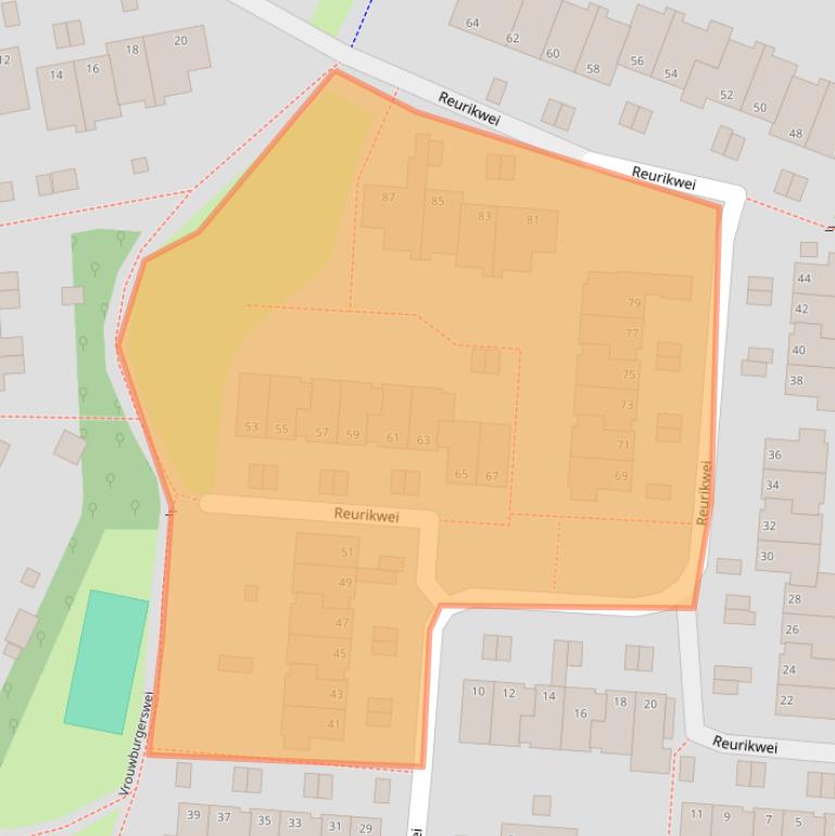 Kaart van postcodegebied 6843XV.