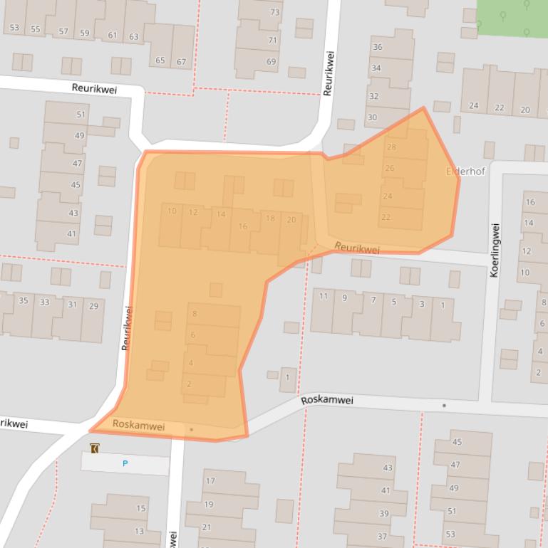 Kaart van postcodegebied 6843XW.