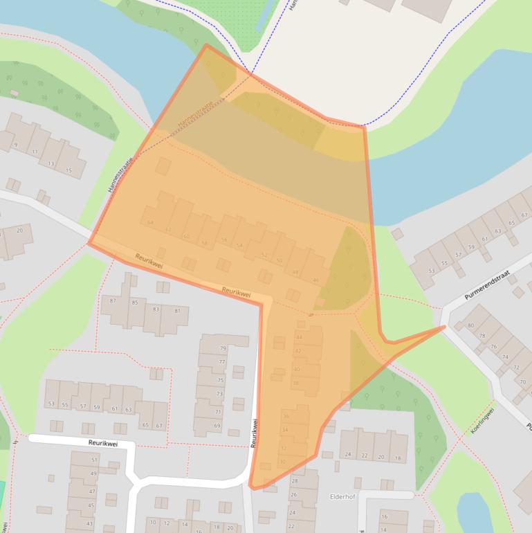 Kaart van postcodegebied 6843XX.