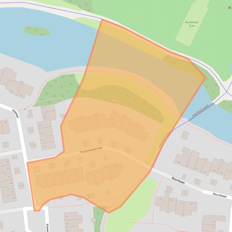Kaart van postcodegebied 6843ZB.