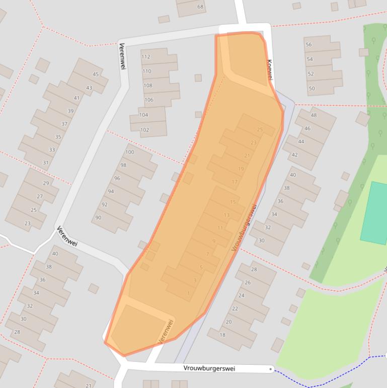 Kaart van postcodegebied 6843ZE.