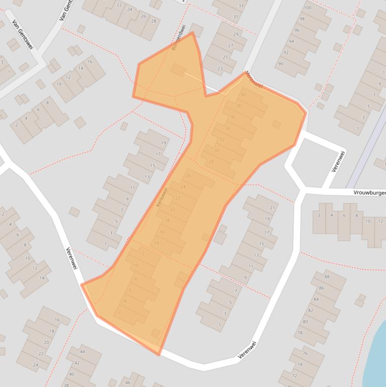 Kaart van postcodegebied 6843ZS.