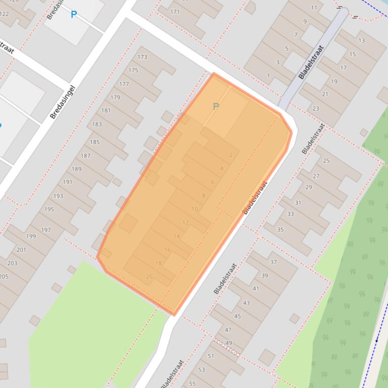 Kaart van postcodegebied 6844AD.