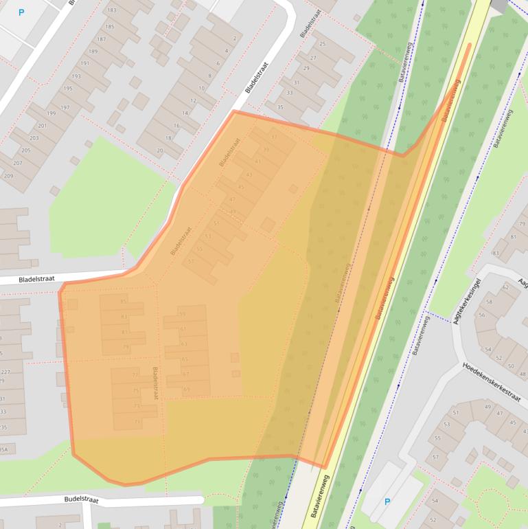 Kaart van postcodegebied 6844AG.