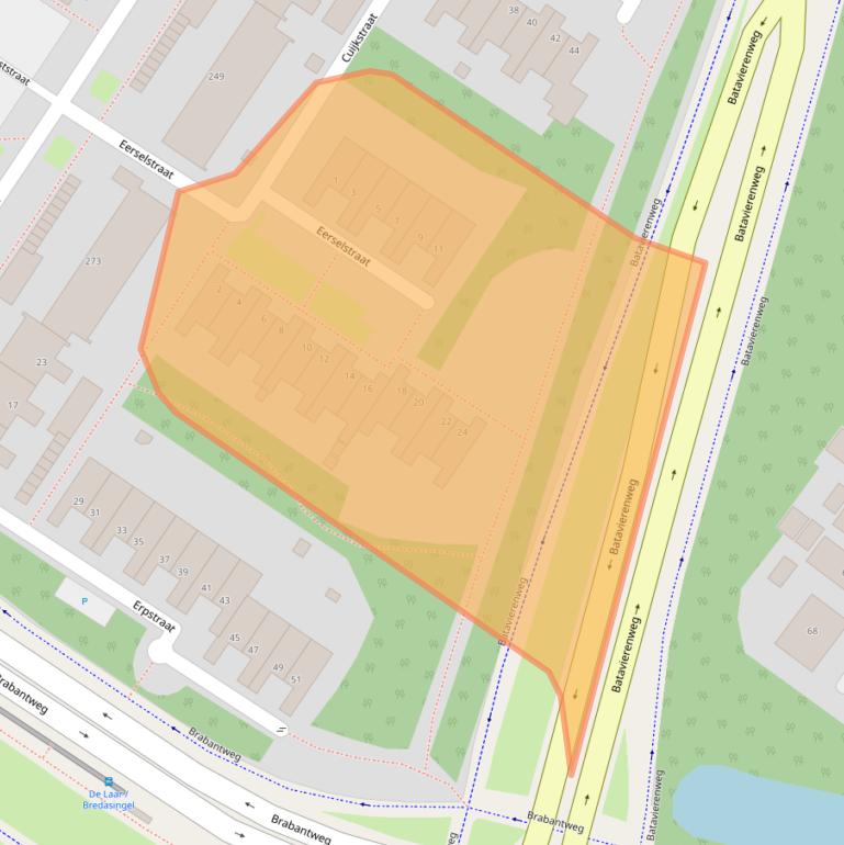 Kaart van postcodegebied 6844AM.
