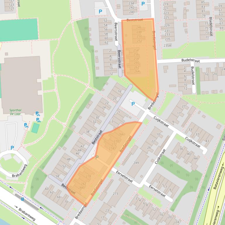 Kaart van postcodegebied 6844AW.