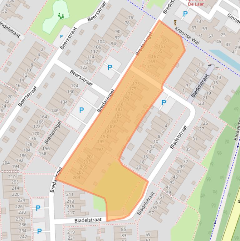 Kaart van postcodegebied 6844BA.