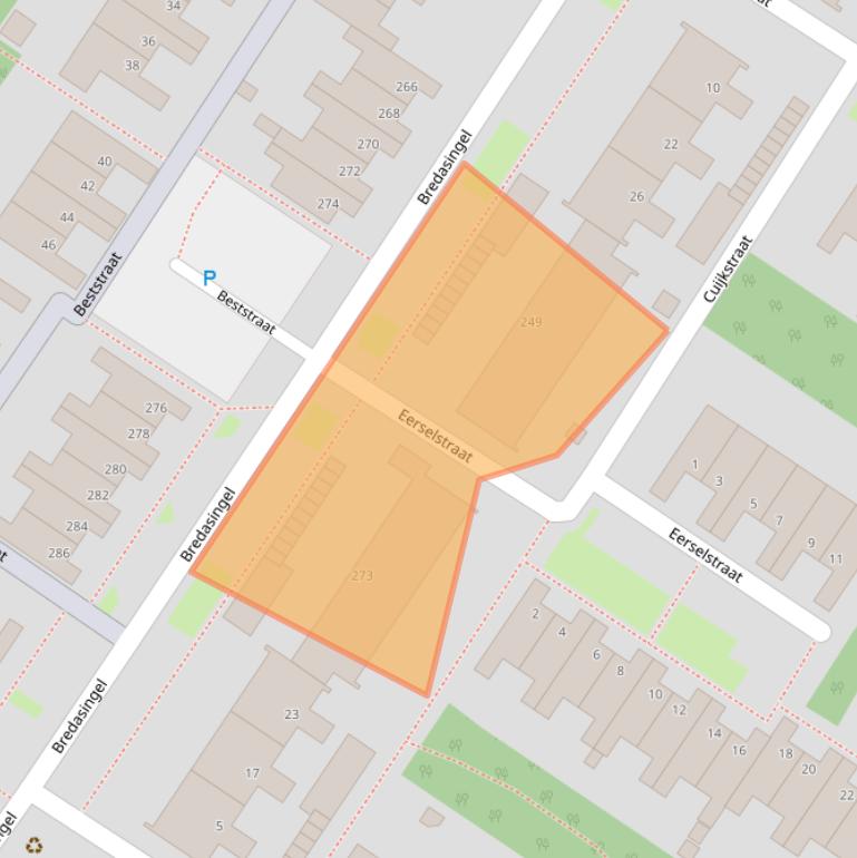 Kaart van postcodegebied 6844BC.