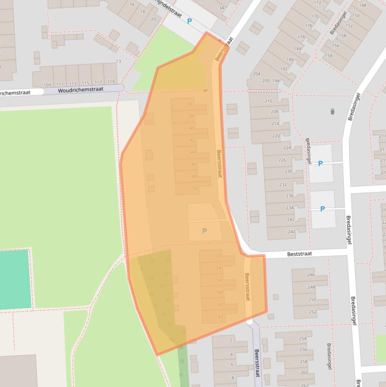 Kaart van postcodegebied 6844BG.