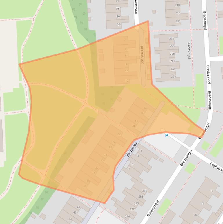 Kaart van postcodegebied 6844BJ.