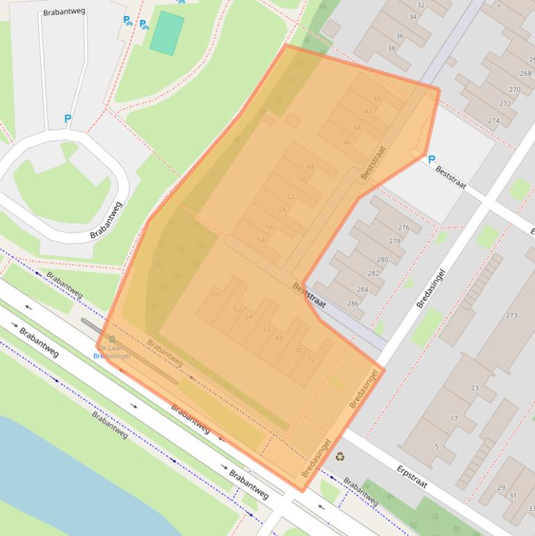 Kaart van postcodegebied 6844BK.