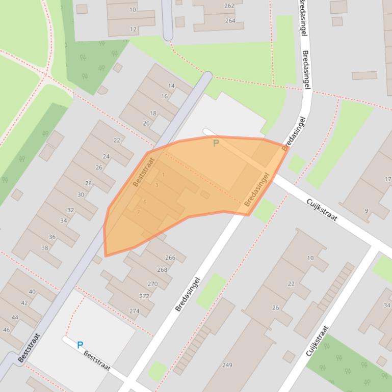 Kaart van postcodegebied 6844BL.
