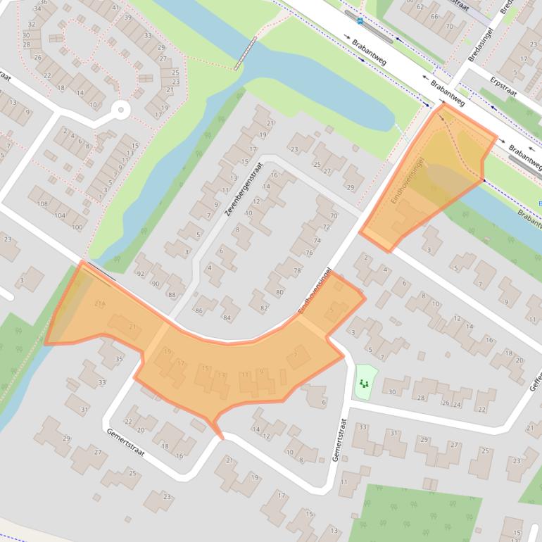 Kaart van postcodegebied 6844CA.