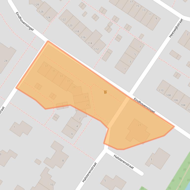 Kaart van postcodegebied 6844CB.