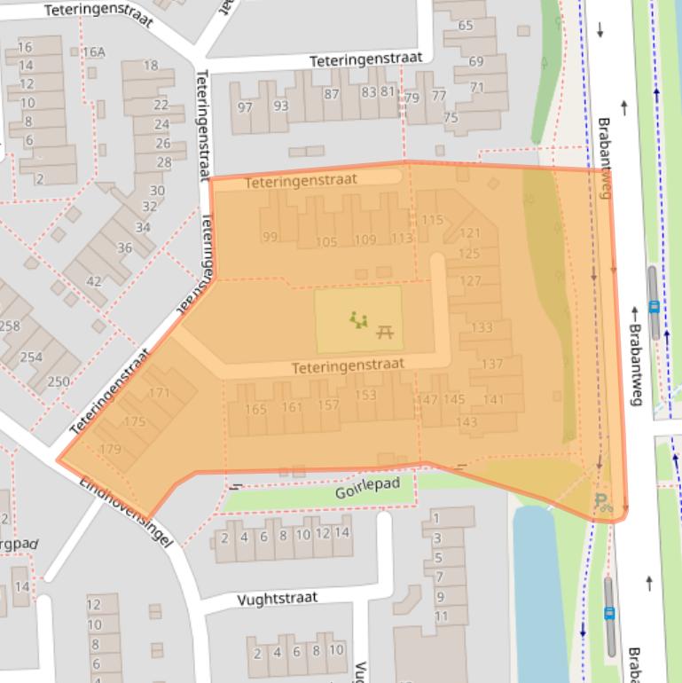 Kaart van postcodegebied 6844DC.