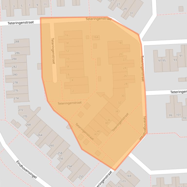 Kaart van postcodegebied 6844DD.