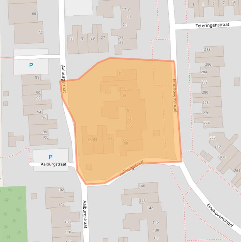 Kaart van postcodegebied 6844DG.