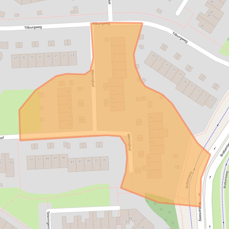 Kaart van postcodegebied 6844DN.